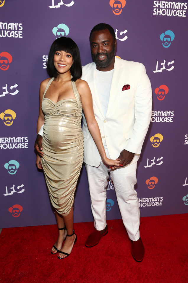 Chandra Russell (left) and Bashir Salahuddin on July 30, 2019 in Los Angeles, Calif.